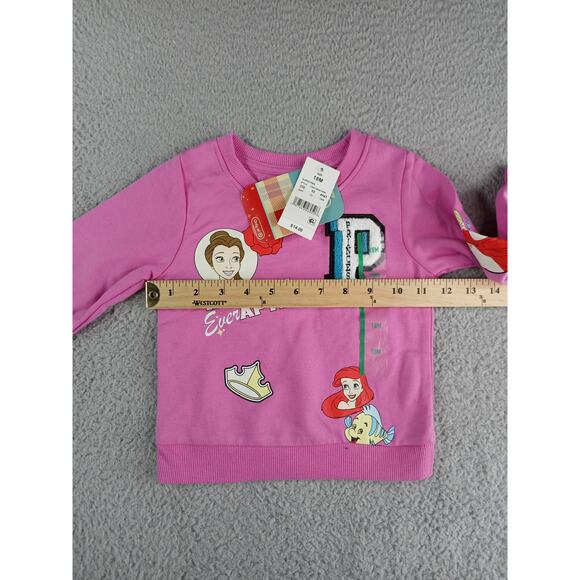 Disney Baby Princess Sweatshirt Girl Toddler 18 months Belle Ariel Tiana NWT - Picture 5 of 9